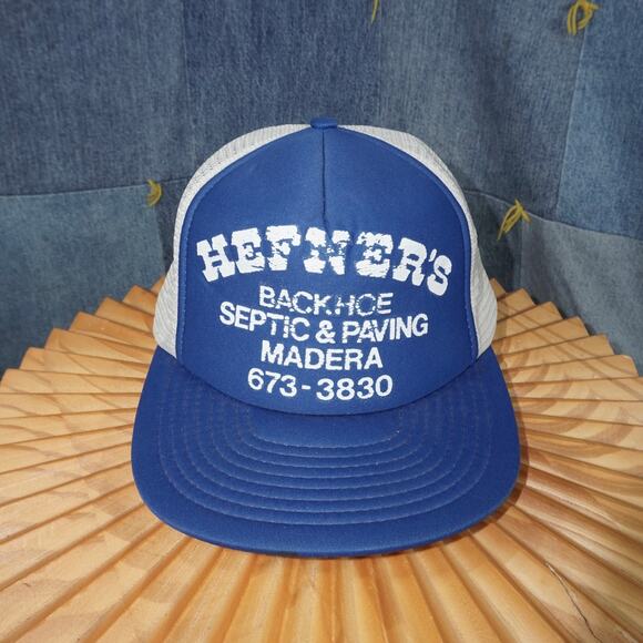 OSFA - Vintage Hefner‘s backhoe septic and paving Madera hat - Picture 1 of 6